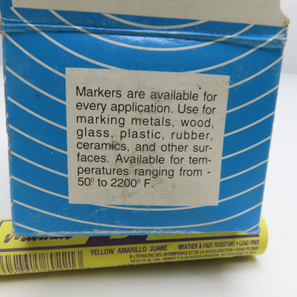 Markal Yellow Paint Stik Marker Long Lasting Weather Proof Lot Of 12