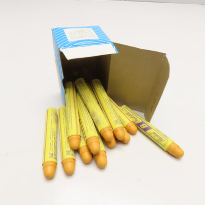Markal Yellow Paint Stik Marker Long Lasting Weather Proof Lot Of 12