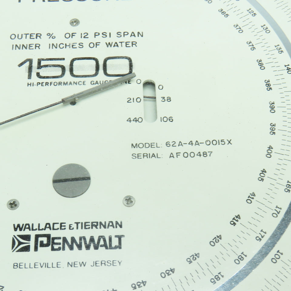 Wallace Tiernan Pennwalt 62A-4A-0015X 6200H Precision Pneumatic Calibrator