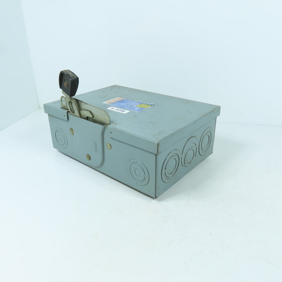 Square D DU321 30A 3-Pole Non-Fusible Safety Disconnect Switch 240VAC Series E1