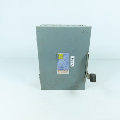 Square D DU321 30A 3-Pole Non-Fusible Safety Disconnect Switch 240VAC Series E1