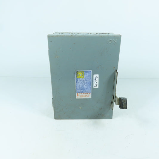 Square D DU321 30A 3-Pole Non-Fusible Safety Disconnect Switch 240VAC Series E1