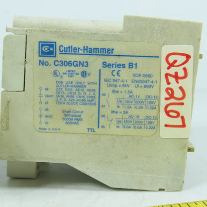 Cutler-Hammer C306GN3 AE16AN0 Contactor & Thermal Overload Relay Bundle Lot/2