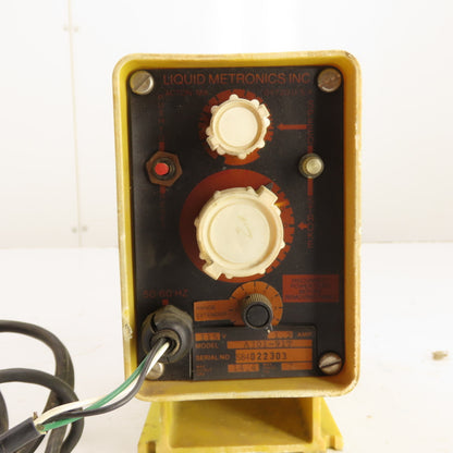 Liquid Metronics Inc A301-91T Chemical Metering Pump 14.4 GPD 115V Yellow