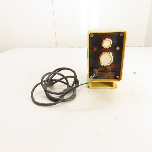 Liquid Metronics Inc A301-91T Chemical Metering Pump 14.4 GPD 115V Yellow