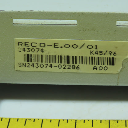 Indramat 243074 RECO-E.00/01 8-Slot I/O Expansion Rack Backplane for RECO System