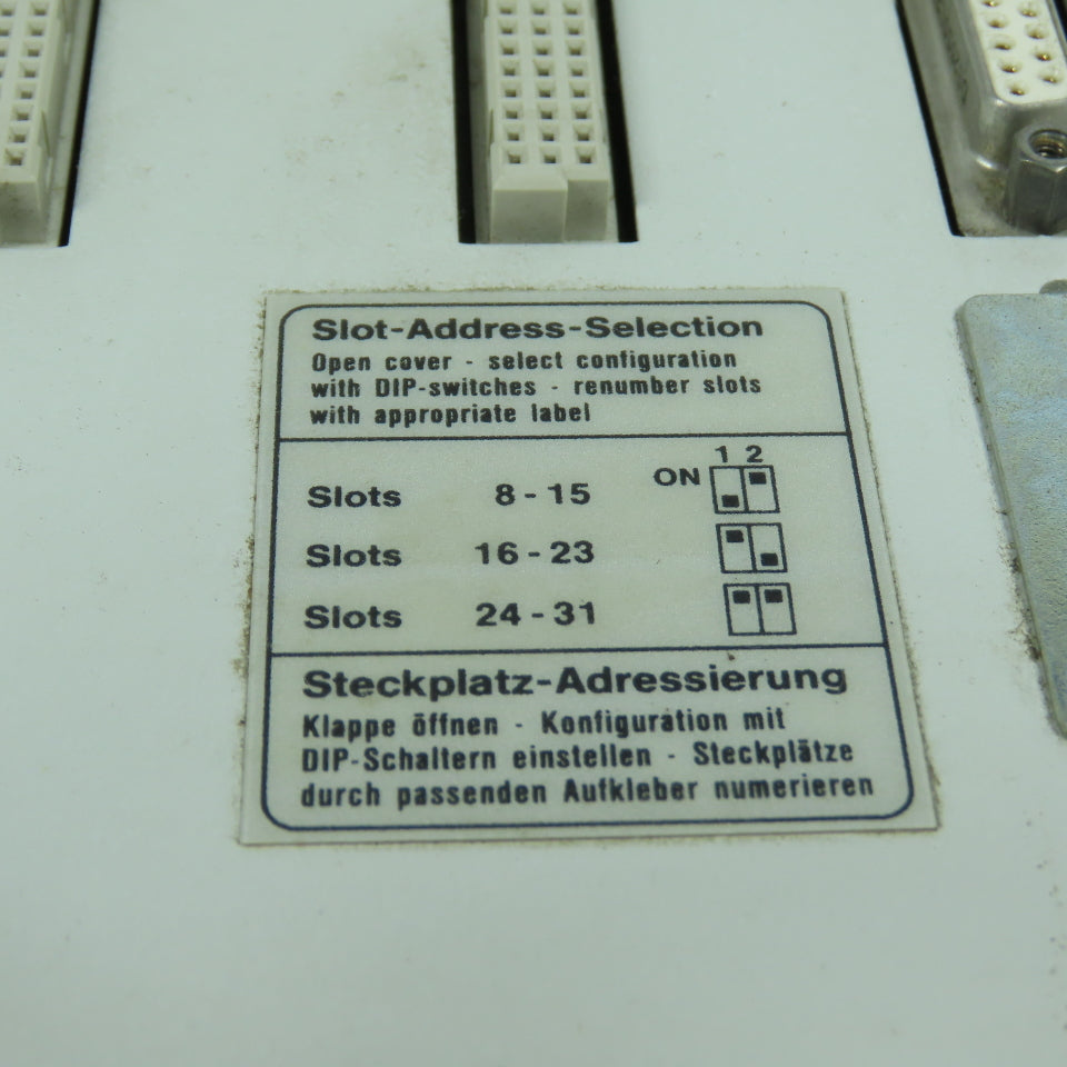 Indramat 243074 RECO-E.00/01 8-Slot I/O Expansion Rack Backplane for RECO System