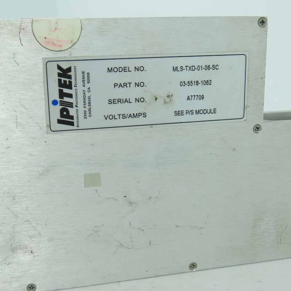 IPITEK 03-5518-1062 MLS-TXD-01-06-SC LSM Laser Transmitter Module RF to Optical