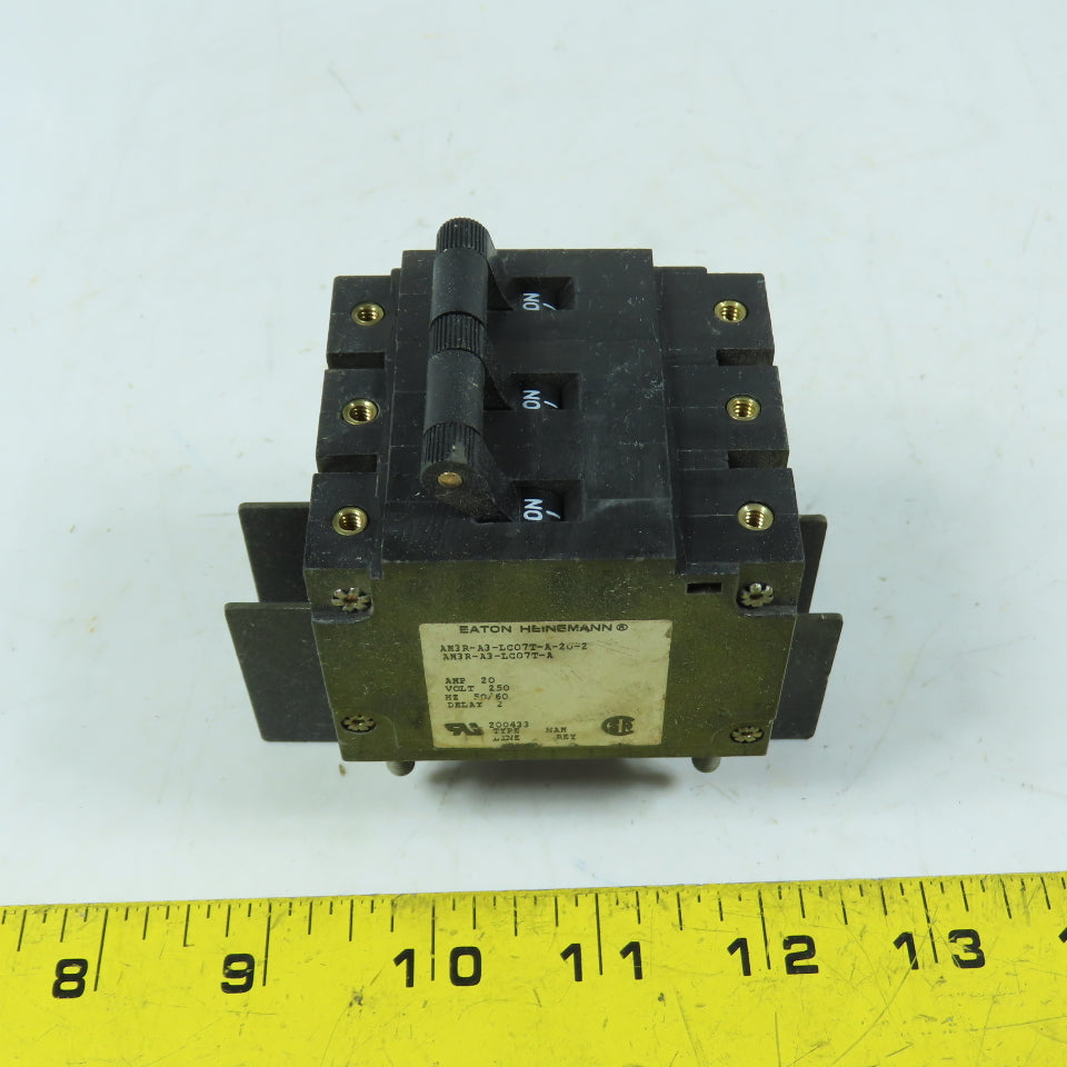Eaton Heinemann AM3R-A3-LC07T-A-20-2 Circuit Breaker 20A 3-Pole 250VAC 50/60HZ