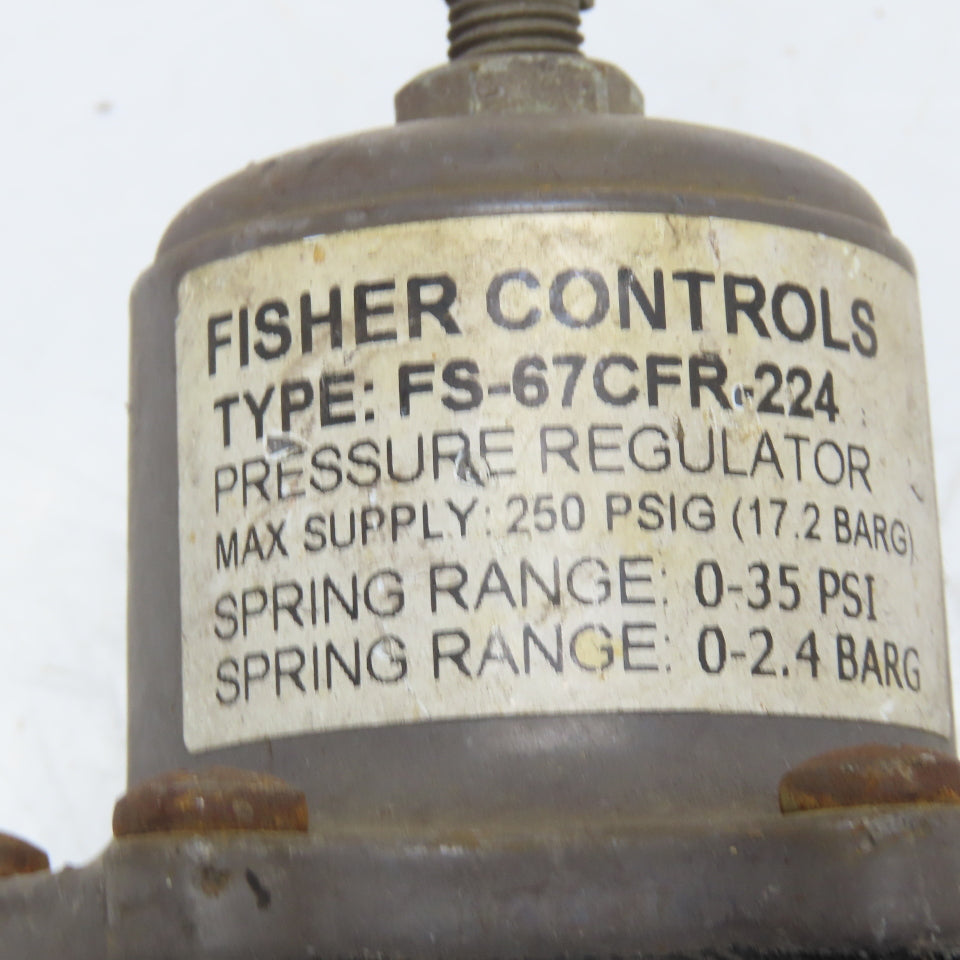 Fisher Controls FS67CFR-362 250PSI Max Air Pressure Regulator 0-30PSI 1/4"NPT