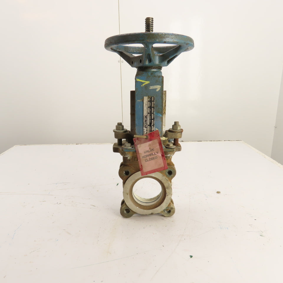 DeZURIK 9259809 Figure 825 3" Knife Gate Valve 304 Stainless Steel W/Handwheel