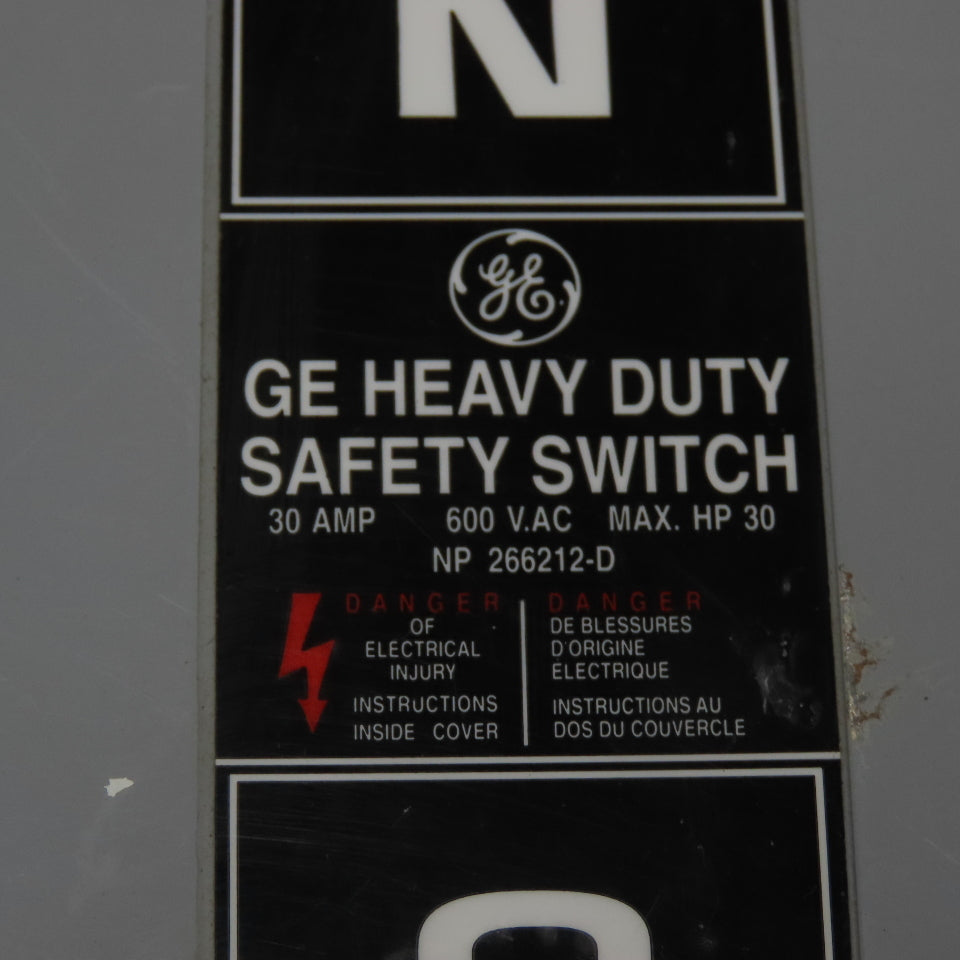 Ge THN3361 30A 3-Pole Non-Fusible Heavy Duty Safety Disconnect Switch 600VAC