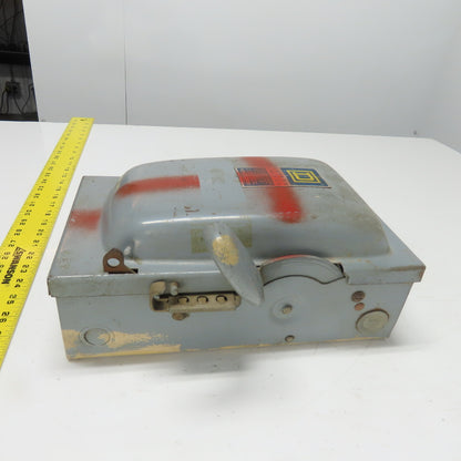 Square D H-361 30A 3-Pole Fusible Safety Disconnect Switch 600VAC