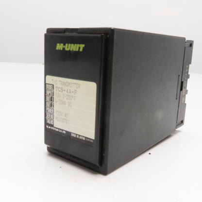 M System Co. TCS-4A-F T/C Transmitter Thermocouple Relay 0-200°F 4-20mA DC