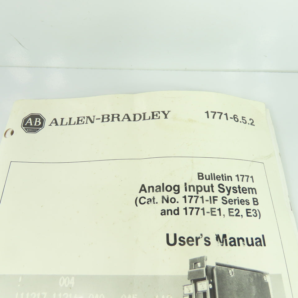 Allen-Bradley 1771-6.5.2 Analog Input System User's Manual 1771-IF Series B