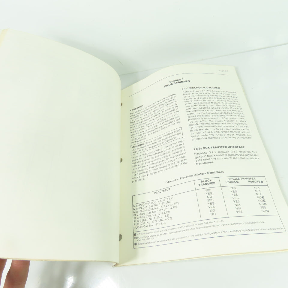 Allen-Bradley 1771-6.5.2 Analog Input System User's Manual 1771-IF Series B