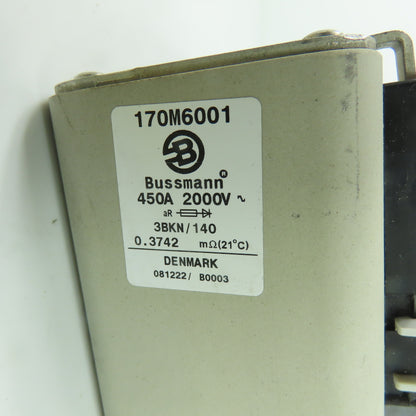 Bussmann 170M6001 High Speed Square Body Fuse 450A 2000V with Microswitch
