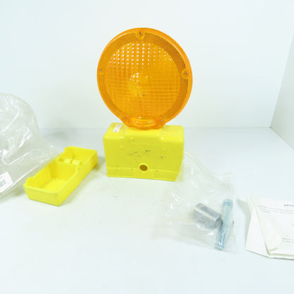 Flex-O-Lite Sundowner Traffic Barricade Safety Light Amber Lens Signal