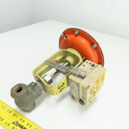 H. D. Baumann 32-24 588 1/2" Bronze Pneumatic Diaphragm Control Valve 20-25PSI