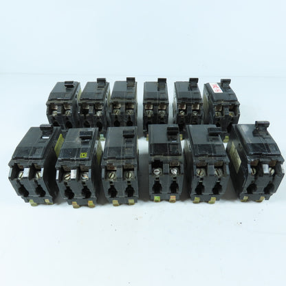 Square D Type QO 60A 2-Pole Plug-On Circuit Breakers 240VAC Lot Of 12