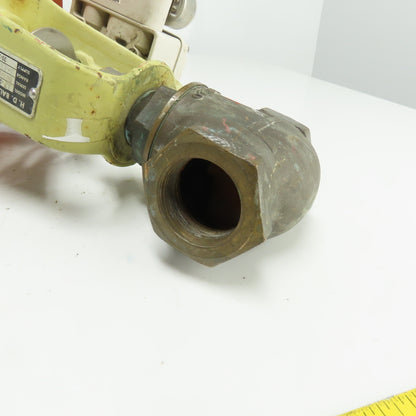 H.D. Baumann 32-24 351 1-1/4" Bronze Pneumatic Diaphragm Control Valve 20-25PSI