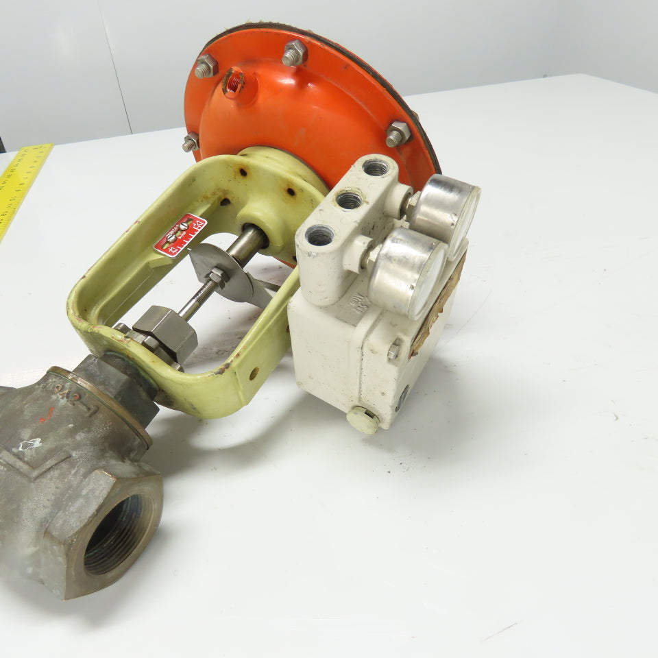 H.D. Baumann 32-24 351 1-1/4" Bronze Pneumatic Diaphragm Control Valve 20-25PSI