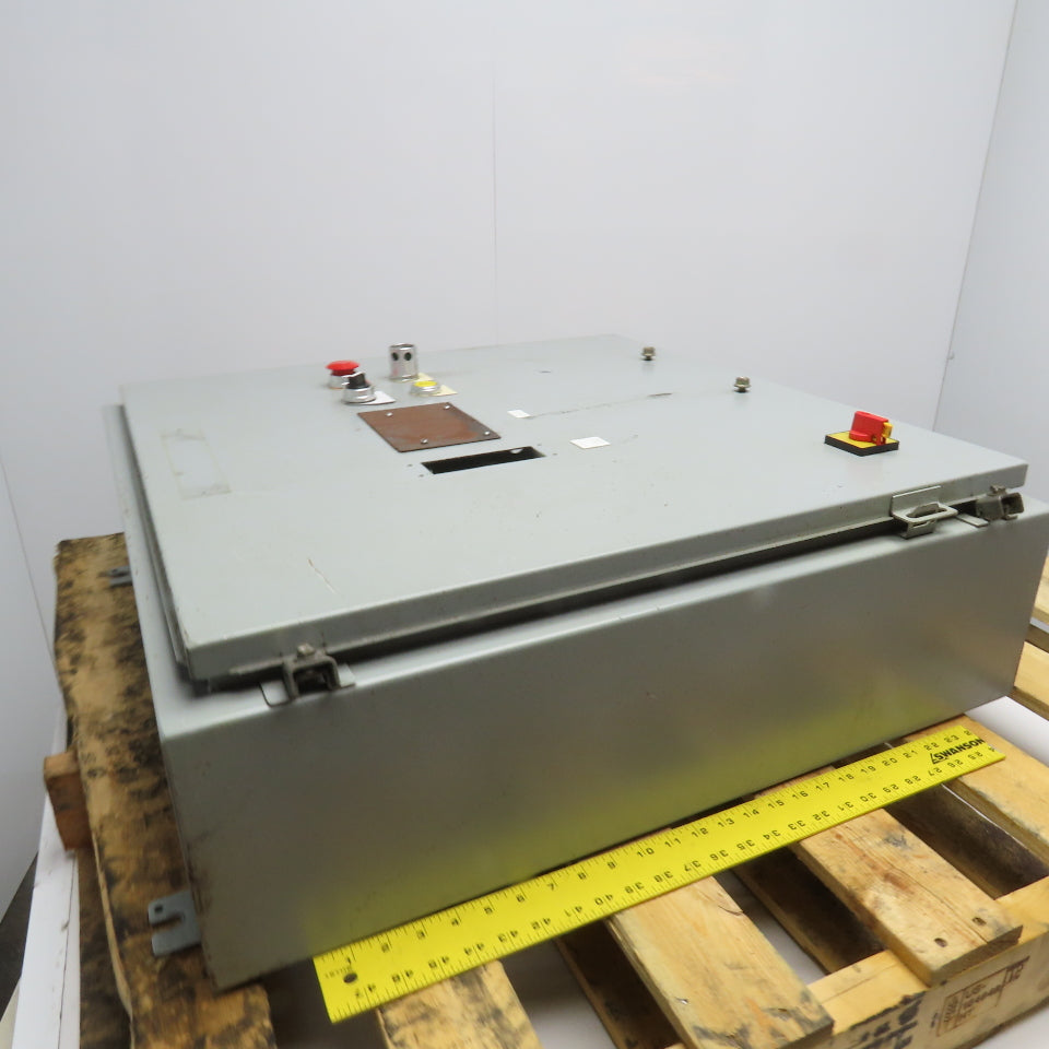 Hoffman A303008LP 30" x 30" x 8" Type 12,13 Electrical Enclosure W/ Back Plate