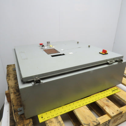 Hoffman A303008LP 30" x 30" x 8" Type 12,13 Electrical Enclosure W/ Back Plate