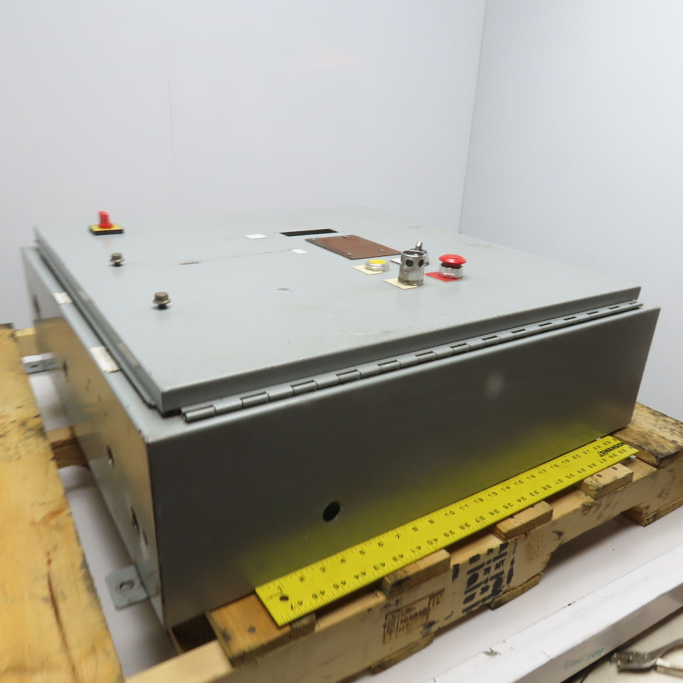 Hoffman A303008LP 30" x 30" x 8" Type 12,13 Electrical Enclosure W/ Back Plate