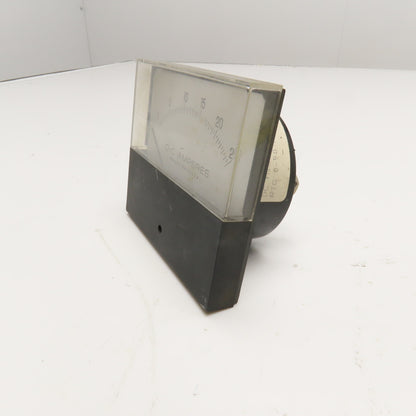 Yew 251324ECEC7JCM 0-25 DC Amperes Amps Analog Panel Ammeter