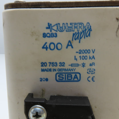 Siba SQB3 Ultra Rapid 400A 2000V Semiconductor Fuse