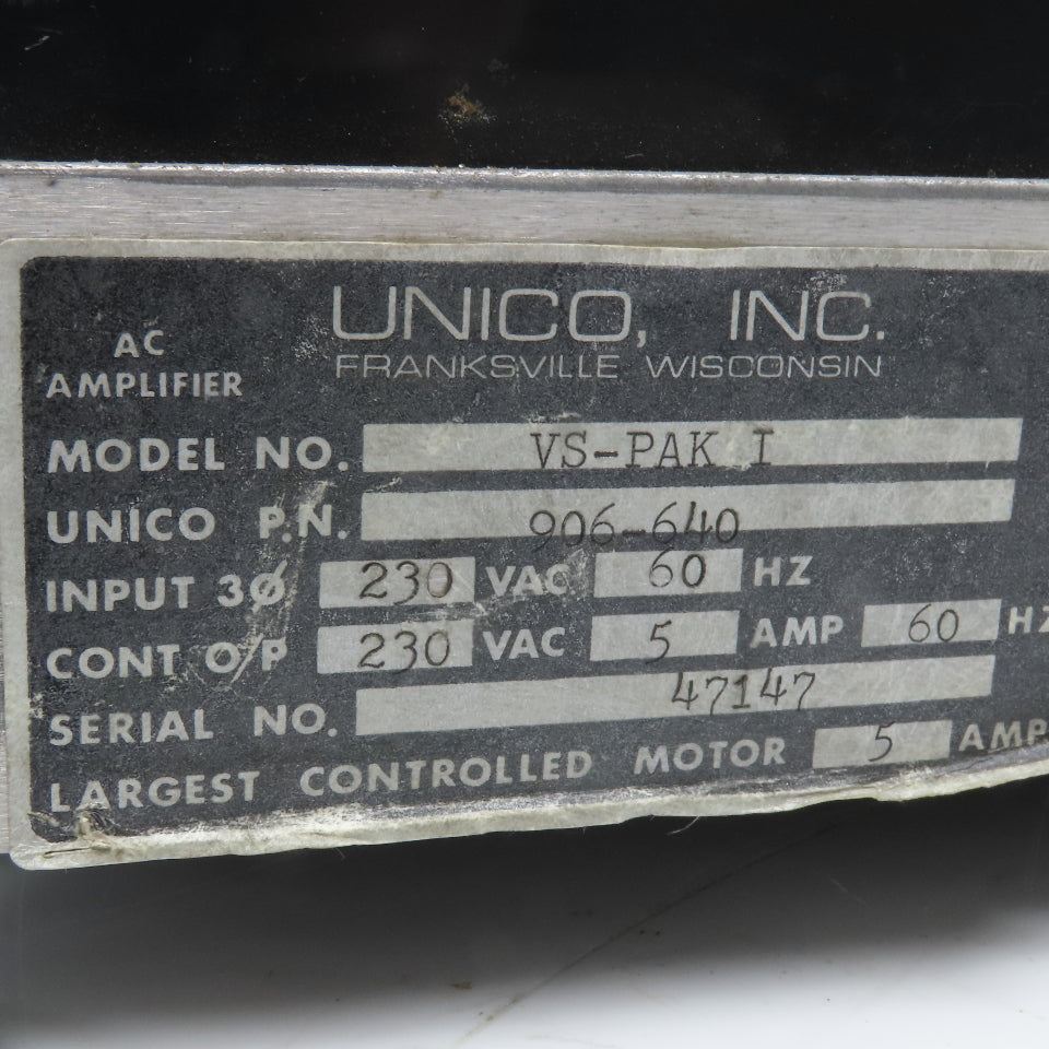 Unico 906-640 VS-PAK I 230V 5A Motor Controller
