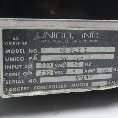 Unico 906-640 VS-PAK I 230V 5A Motor Controller
