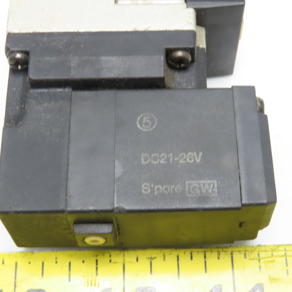 SMC NVFS3200-5FZ 2 Way Double Solenoid Detent Valve 21-26VDC Coil