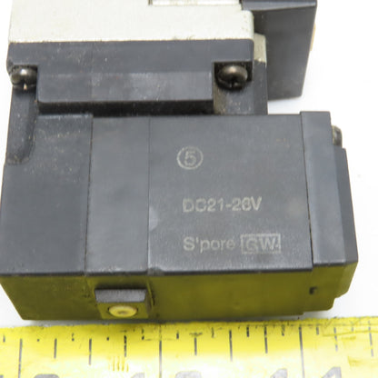 SMC NVFS3200-5FZ 2 Way Double Solenoid Detent Valve 21-26VDC Coil
