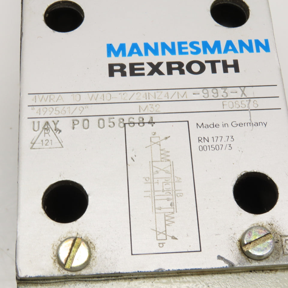 Rexroth 4WRA 10W40-12/24NZ4/M-993-X 5/3 Float Center Directional Valve
