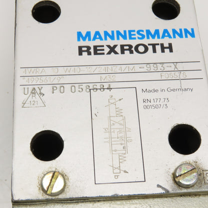 Rexroth 4WRA 10W40-12/24NZ4/M-993-X 5/3 Float Center Directional Valve