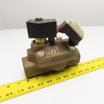 CKD AD11-40N 1-1/2" NPT Brass Solenoid Valve 24VDC Coil