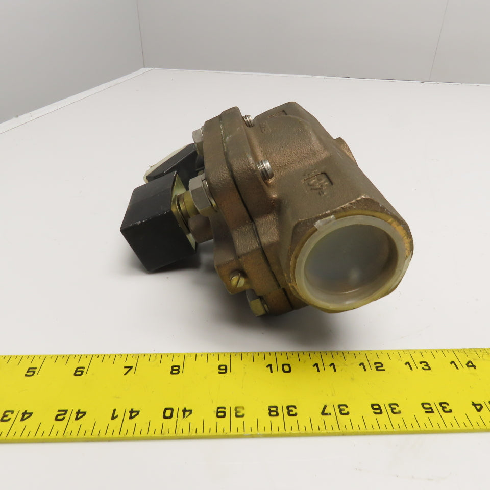CKD AD11-40N 1-1/2" NPT Brass Solenoid Valve 24VDC Coil