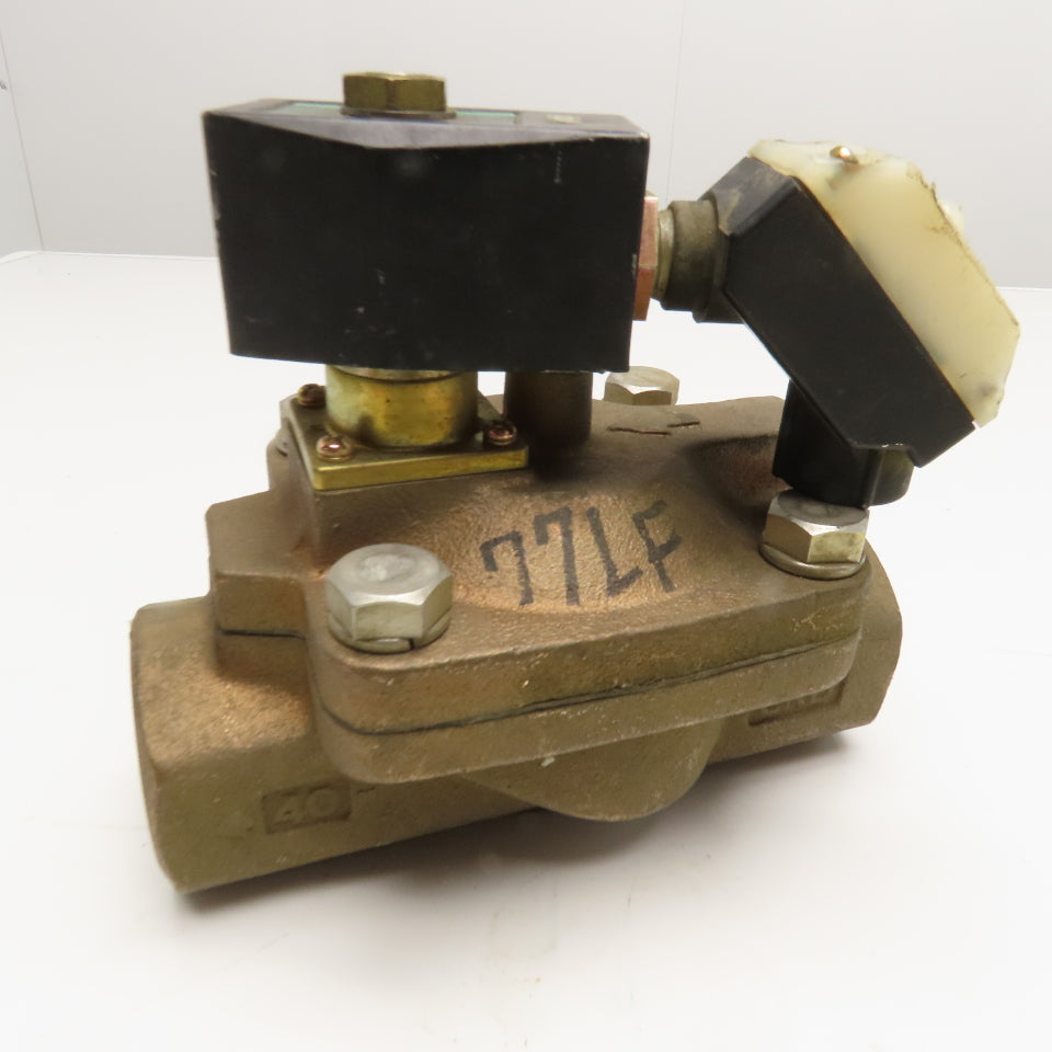 CKD AD11-40N 1-1/2" NPT Brass Solenoid Valve 24VDC Coil