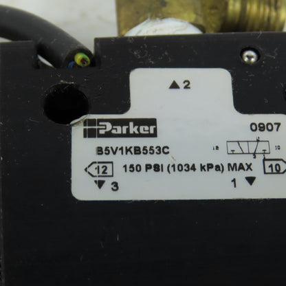Parker P2E-KV31F B5V1KB553C B5 Series Pneumatic Solenoid Valve 120V AC 150 PSI