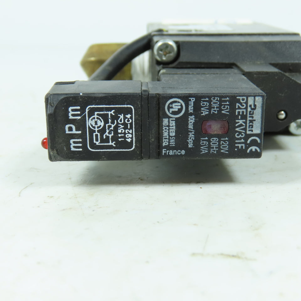 Parker P2E-KV31F B5V1KB553C B5 Series Pneumatic Solenoid Valve 120V AC 150 PSI
