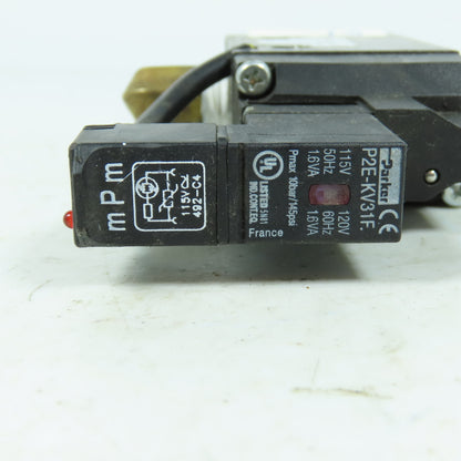 Parker P2E-KV31F B5V1KB553C B5 Series Pneumatic Solenoid Valve 120V AC 150 PSI