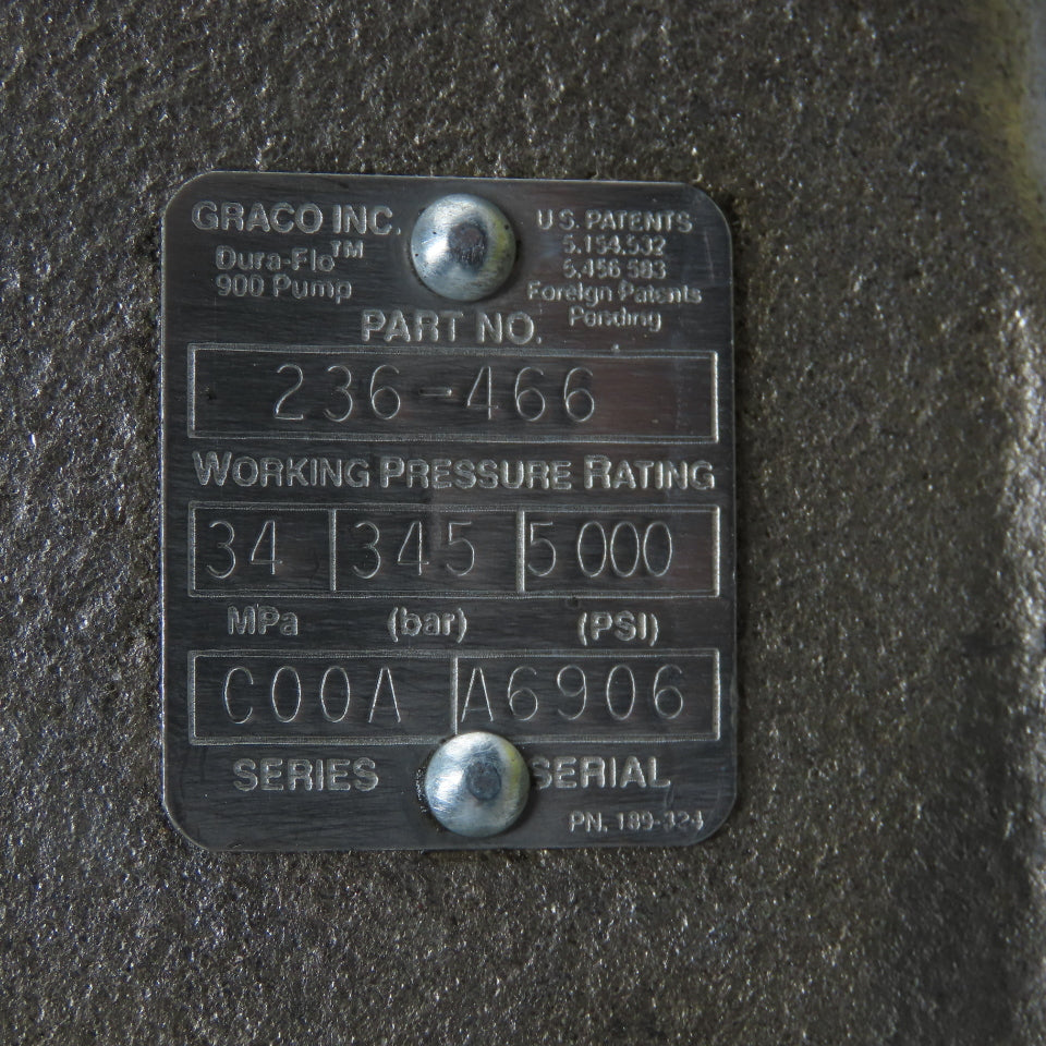 Graco 236-466 Dura-Flo 900 Displacement Pump 5000 PSI