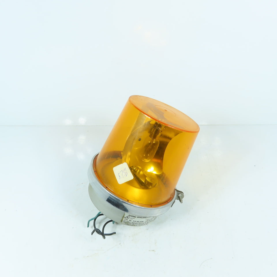 Edwards 52A-N5-40W Adaptabeacon Signal Rotating Light 120V Amber Lens