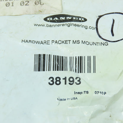 Banner 38193 Hardware Packet MS Mounting Kit Lot of 2