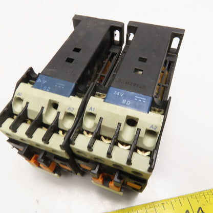 Telemecanique CA3 DN31 600V Contactor Relay 24VDC Coil Lot Of 2