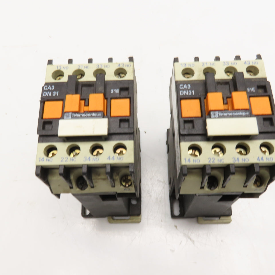 Telemecanique CA3 DN31 600V Contactor Relay 24VDC Coil Lot Of 2