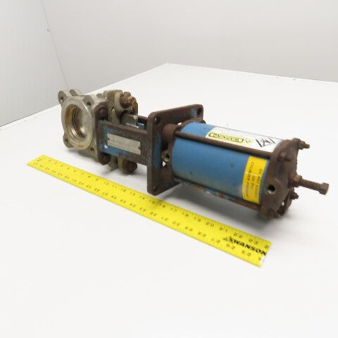DeZurik 9262766 Fig KBD 3" Stainless Steel Knife Gate Valve Pneumatic Actuator