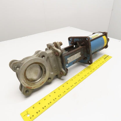 DeZurik 9262766 Fig KBD 3" Stainless Steel Knife Gate Valve Pneumatic Actuator